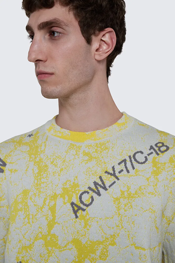 Logo-Intarsia Marbled Jumper