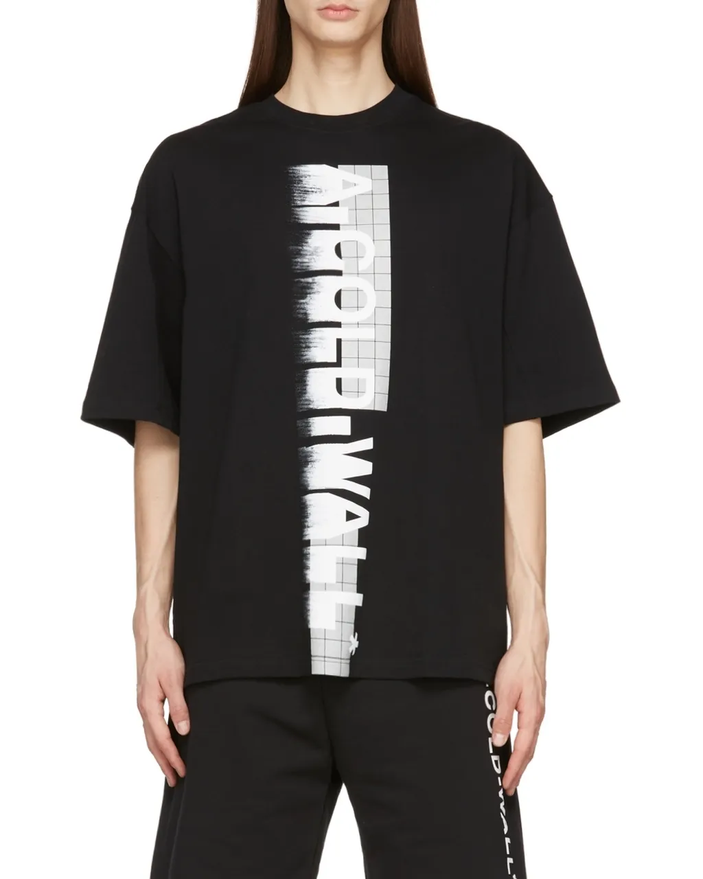 Blurred Logo Printed Crewneck T-Shirt