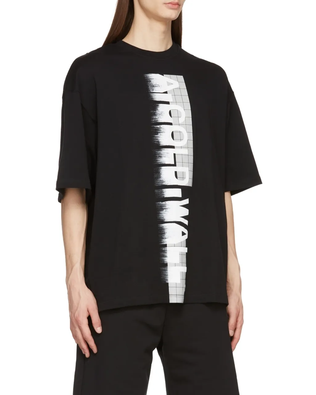 Blurred Logo Printed Crewneck T-Shirt