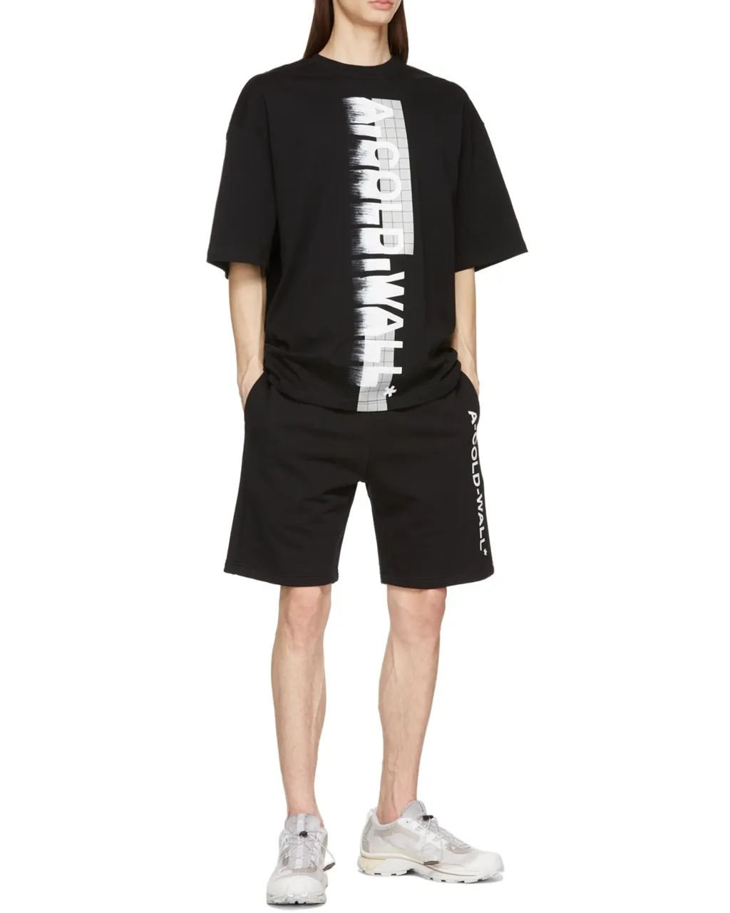Blurred Logo Printed Crewneck T-Shirt