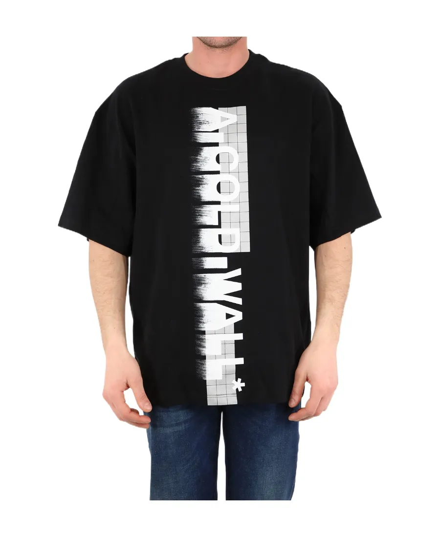 Blurred Logo Printed Crewneck T-Shirt