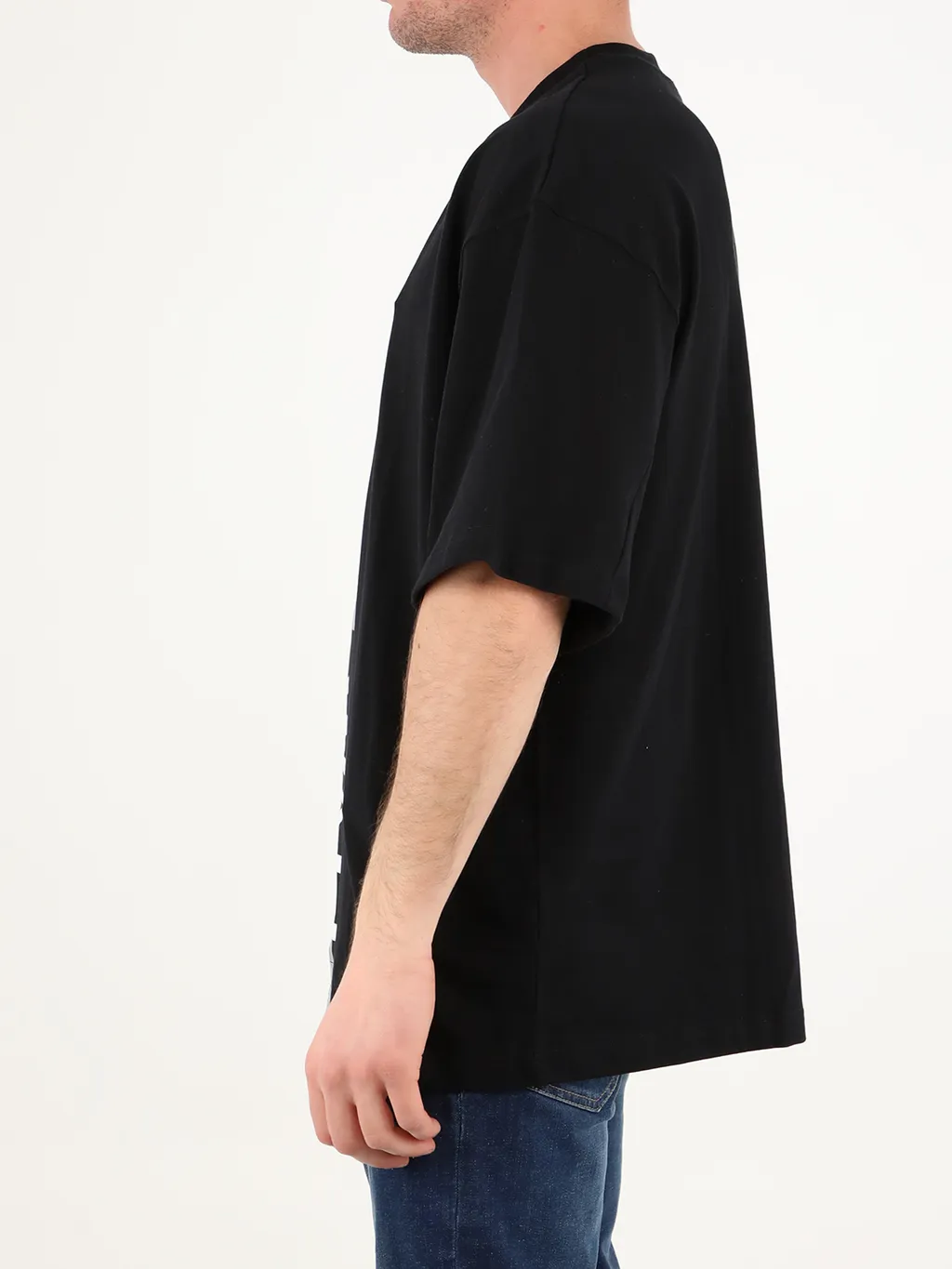 Blurred Logo Printed Crewneck T-Shirt