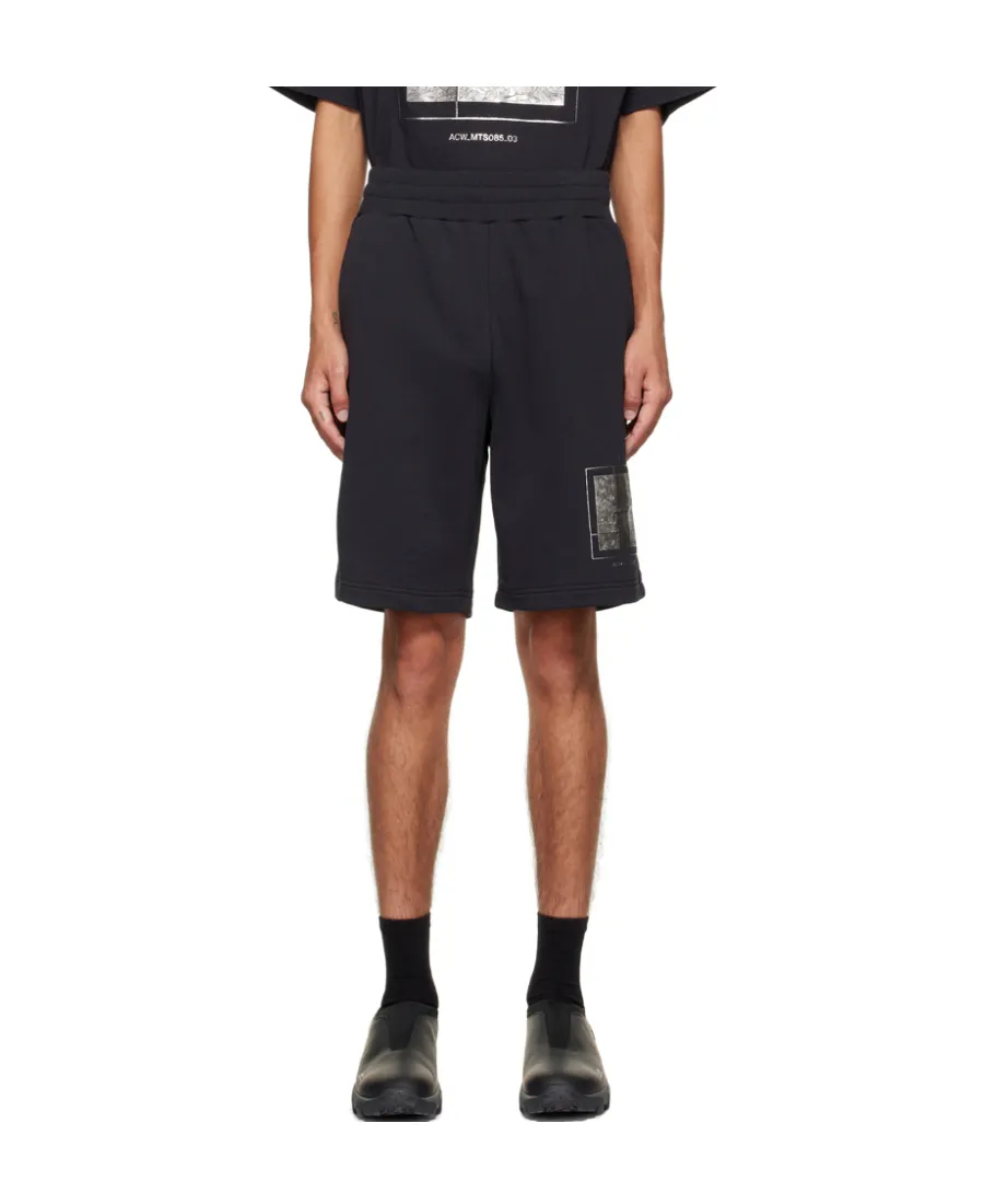 Foil Grid Track Shorts