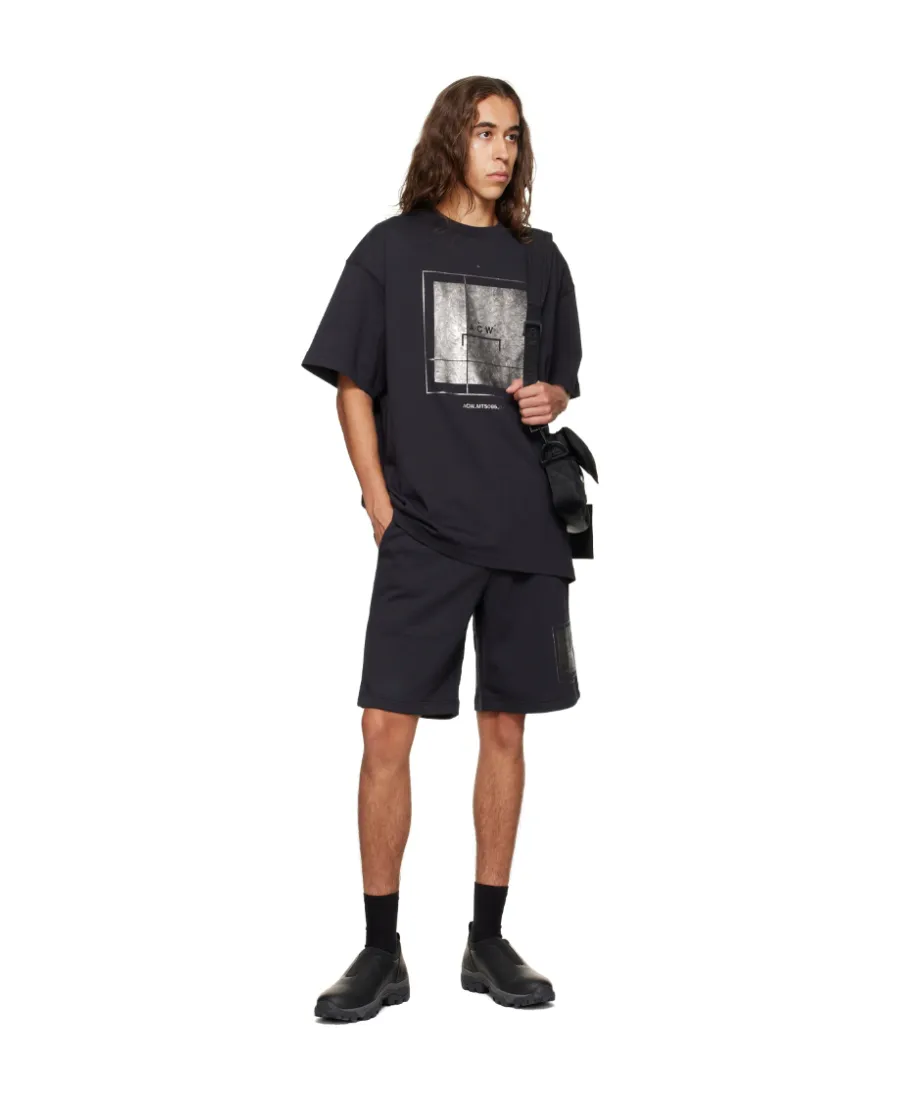 Foil Grid Track Shorts