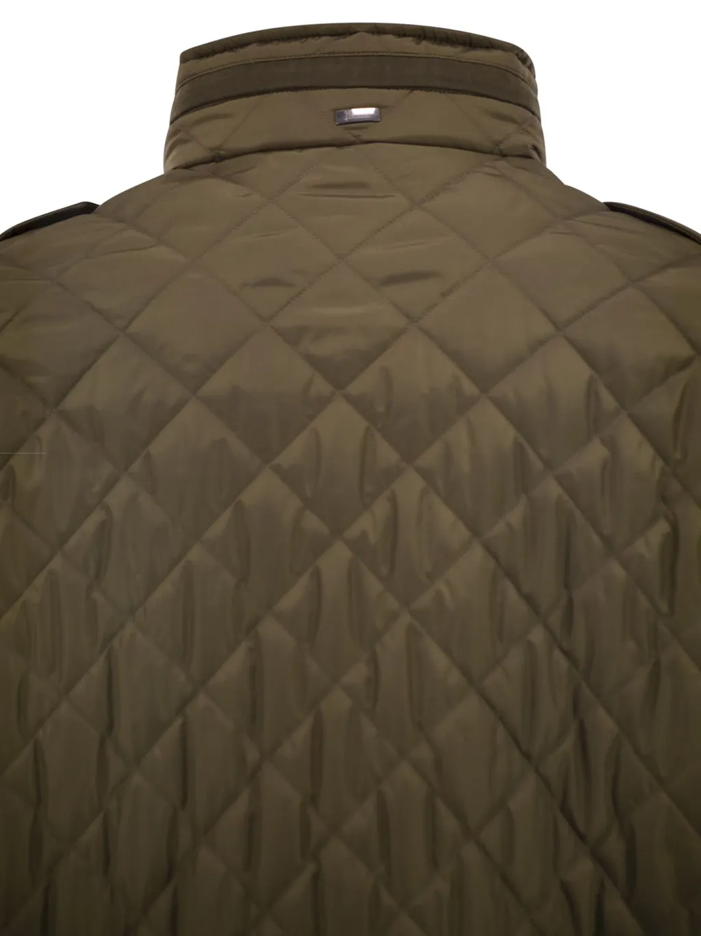 Diamond Quilted Long-Sleeved Puffer