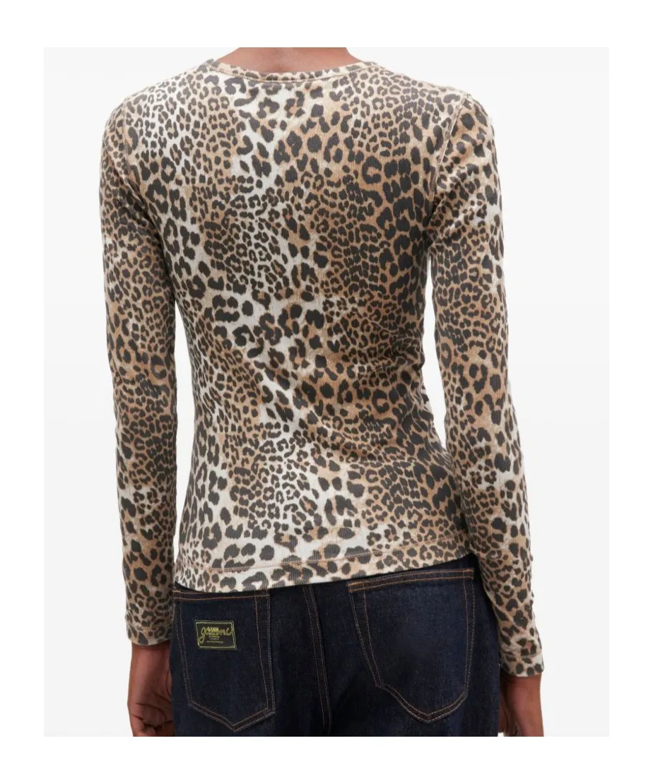 Leopard Rib Long Sleeve