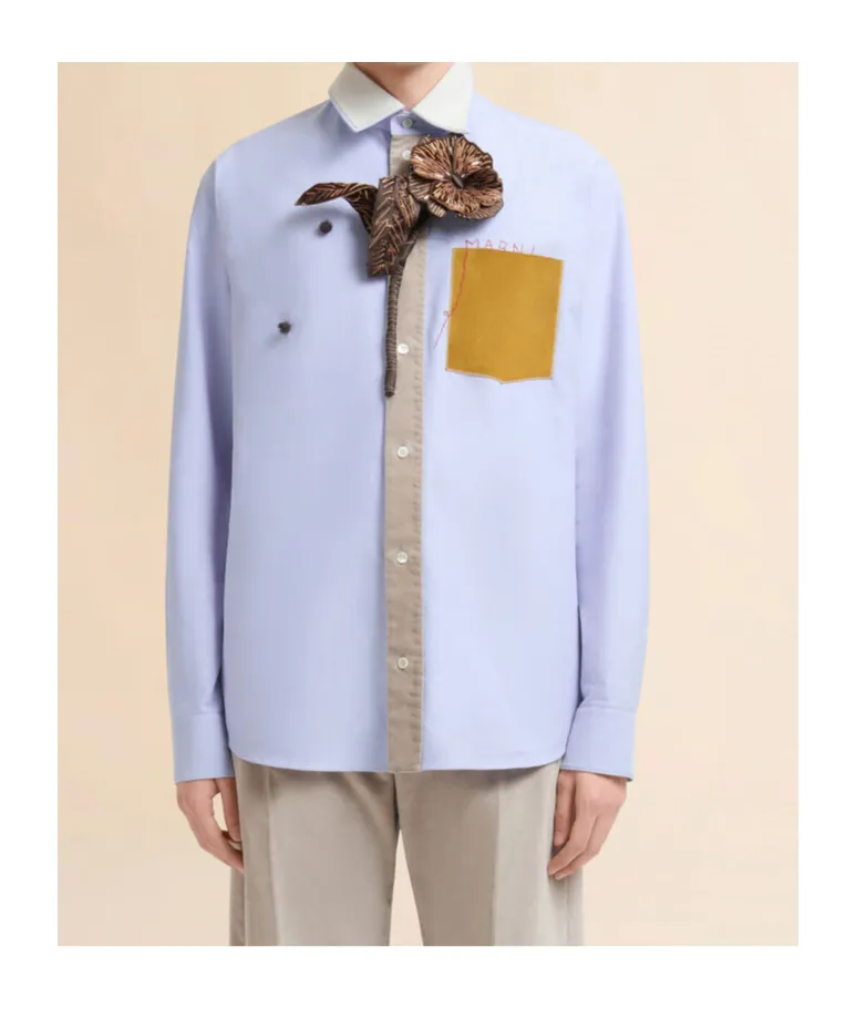 Logo Mending Embroidered Shirt