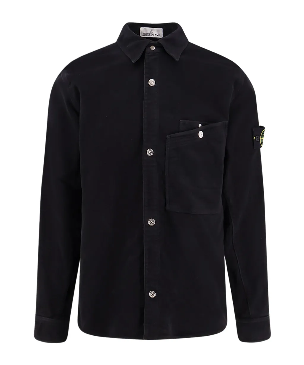 Snap-Button Patch Shirt