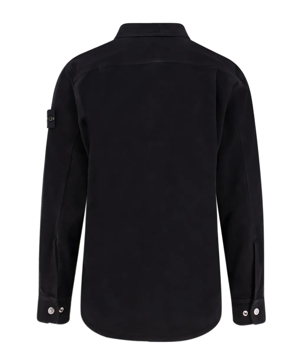 Snap-Button Patch Shirt