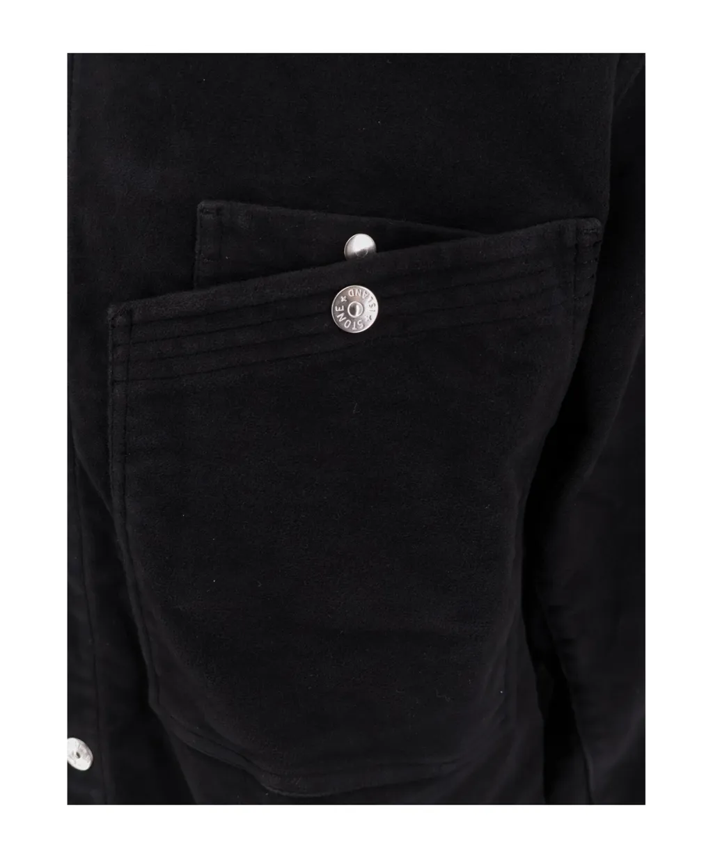Snap-Button Patch Shirt