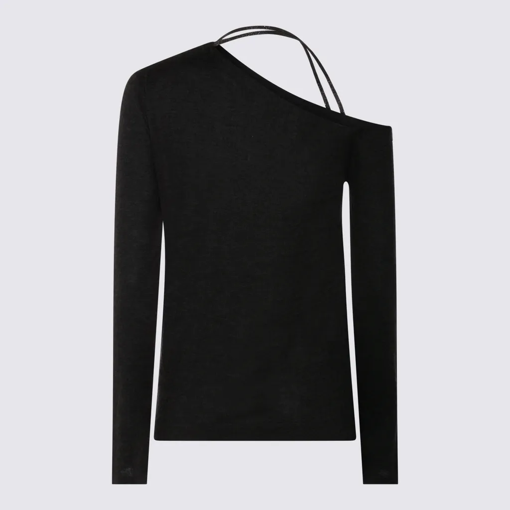 One-Shoulder Long Sleeved Knit Jumper