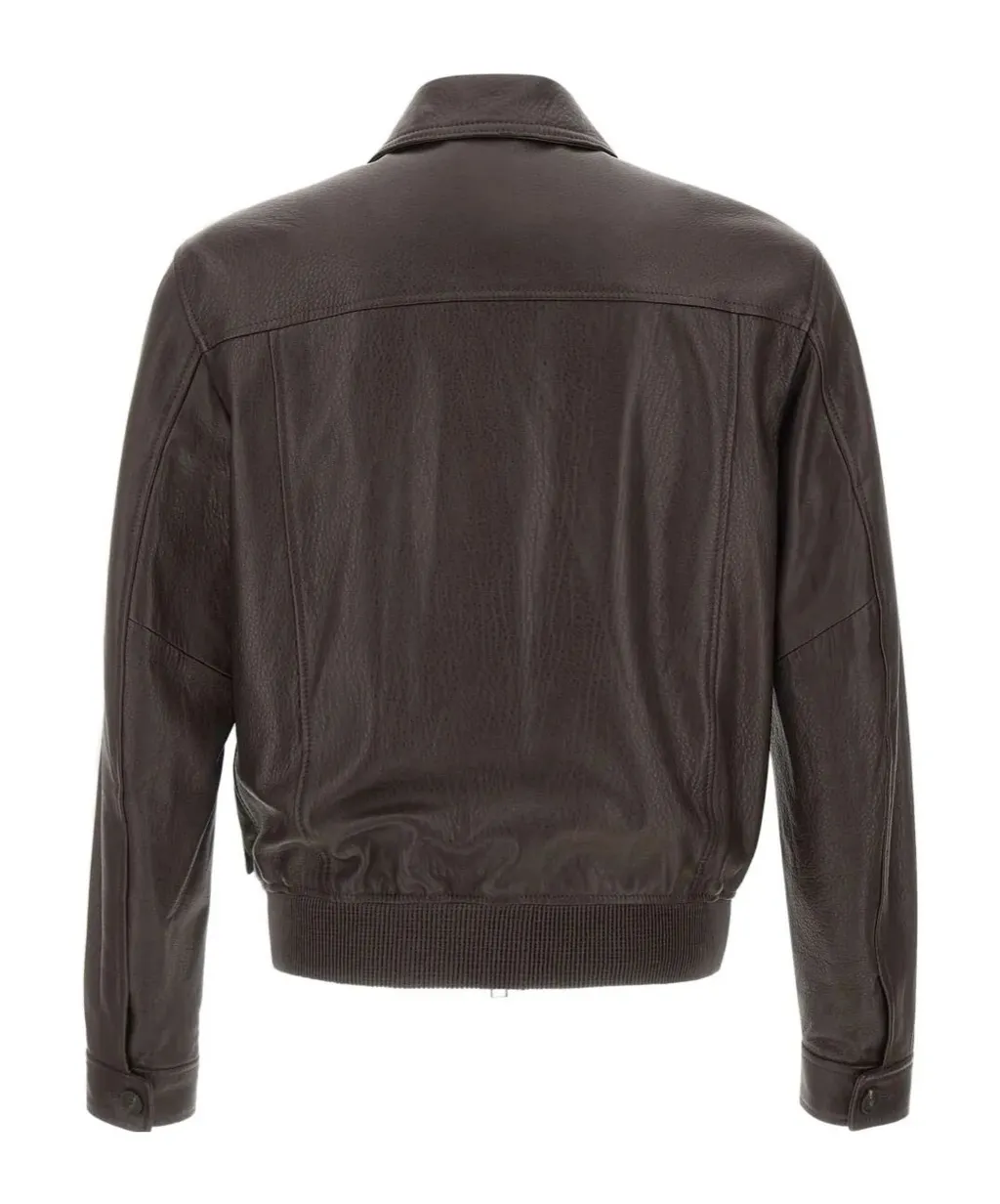 Zippered Leather Jacket