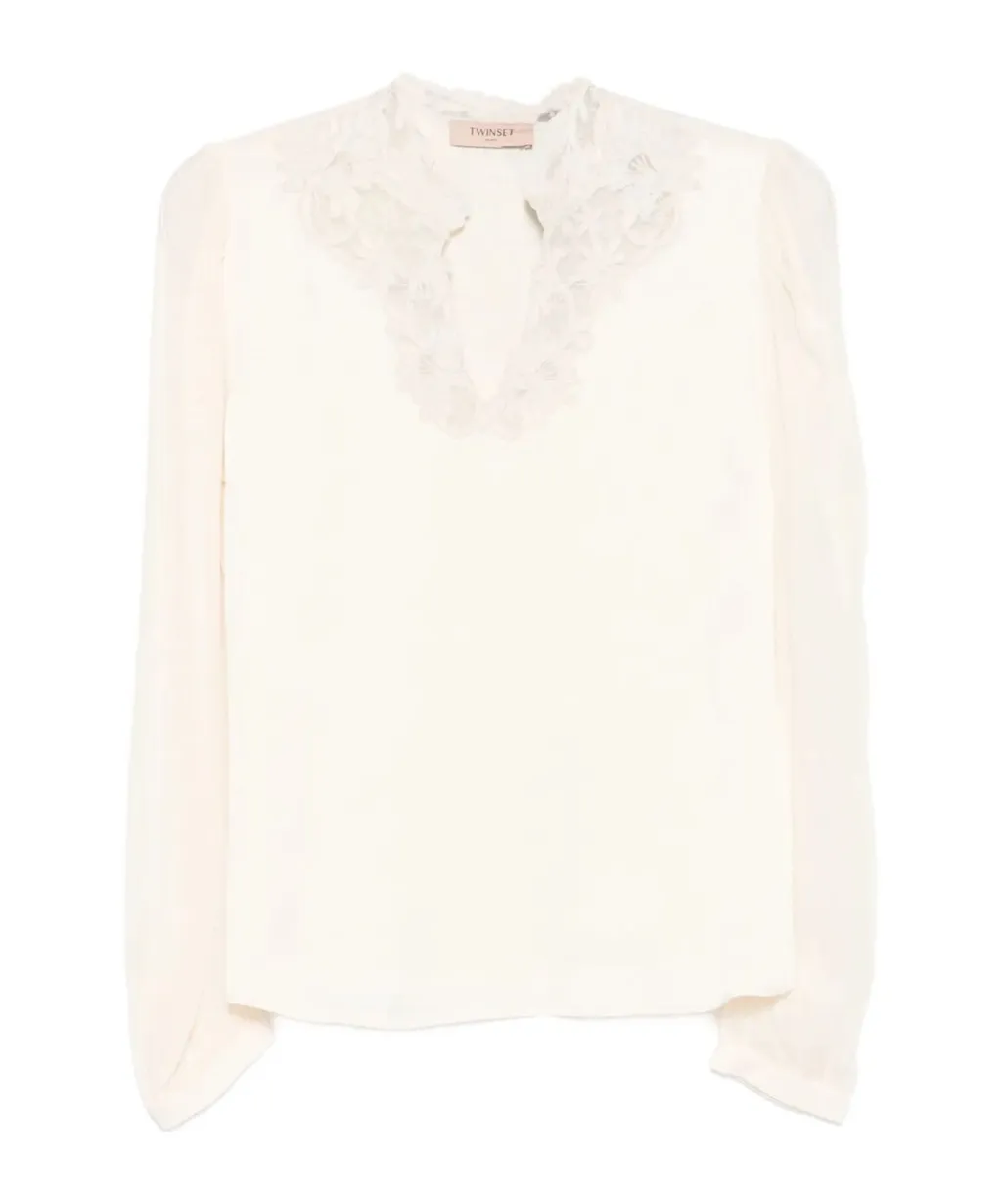 Lace-Trimmed Blouse