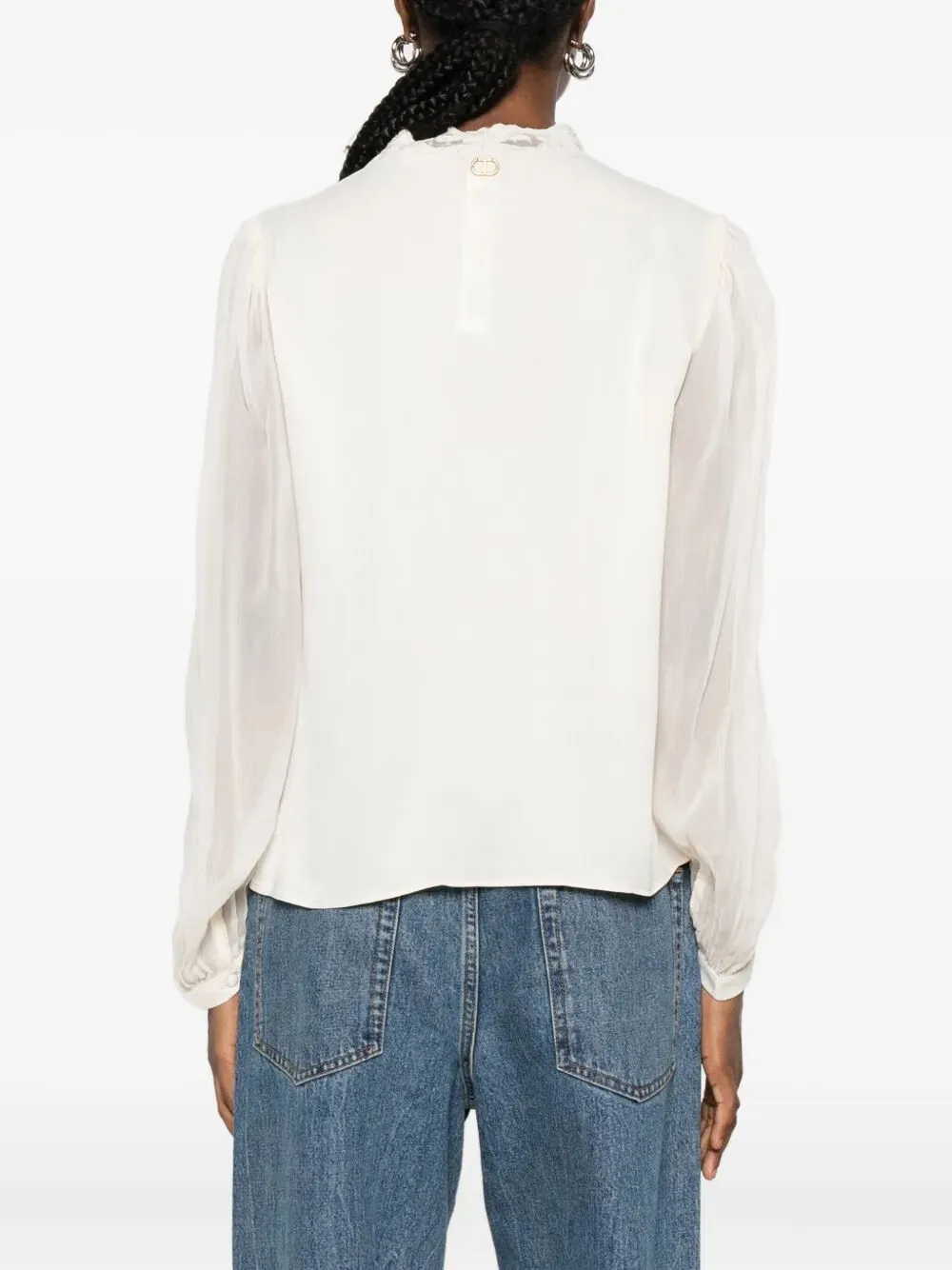 Lace-Trimmed Blouse
