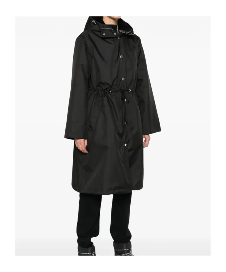 Hooded Drawstring-Waist Parka
