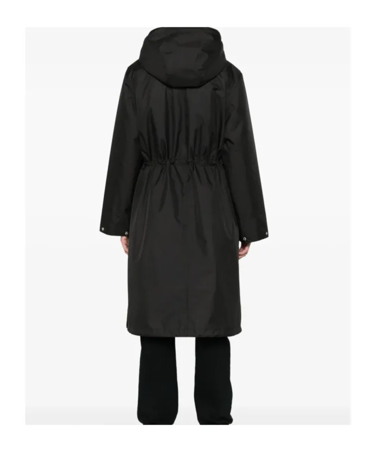 Hooded Drawstring-Waist Parka