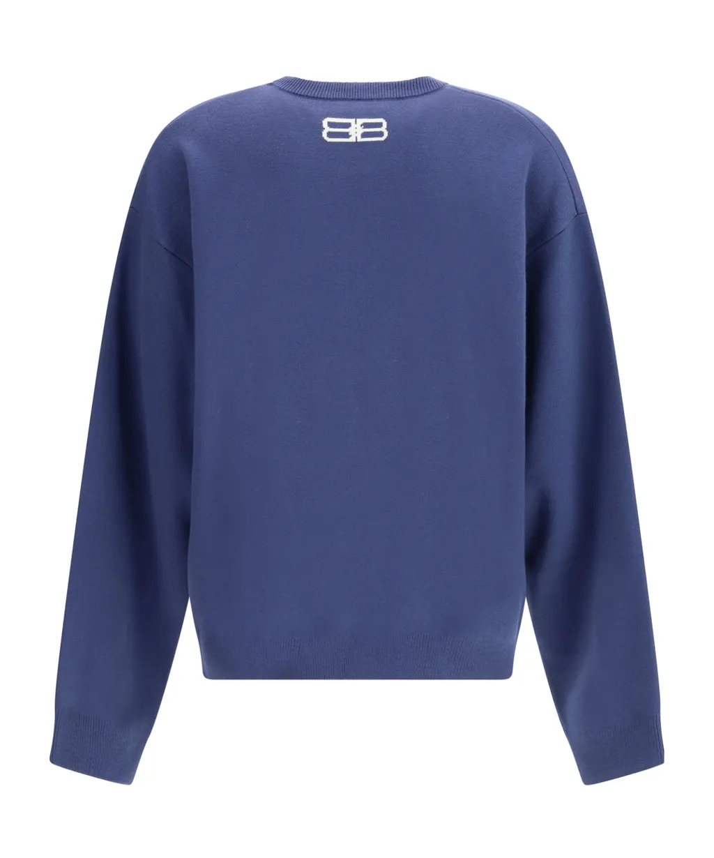 Bb Logo Intarsia-Knit Sweatshirt