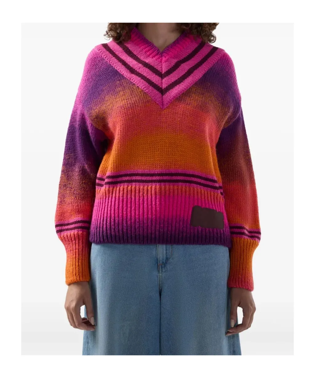 V-Neck Degrade Jumpers