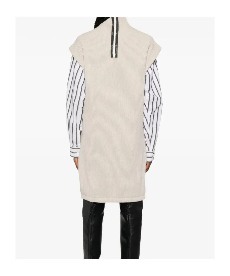 Ribbed High-Neck Dress