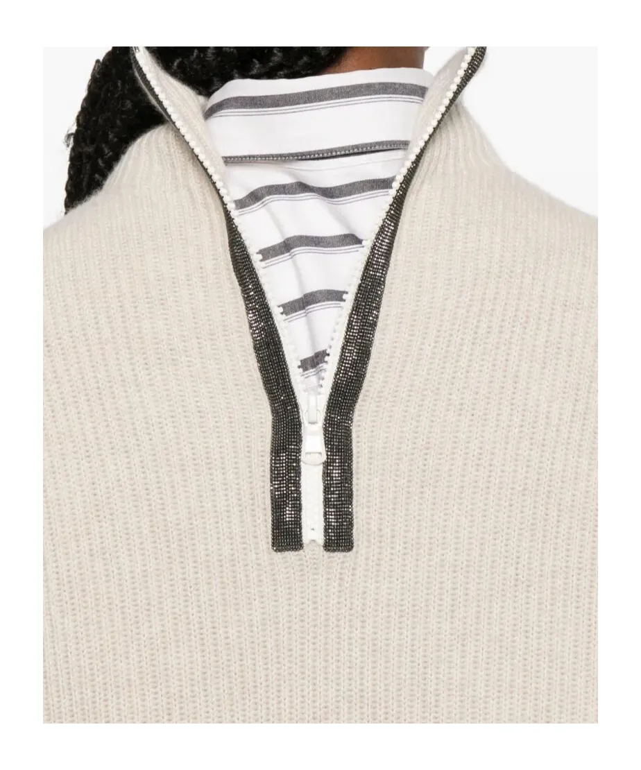 Ribbed High-Neck Dress