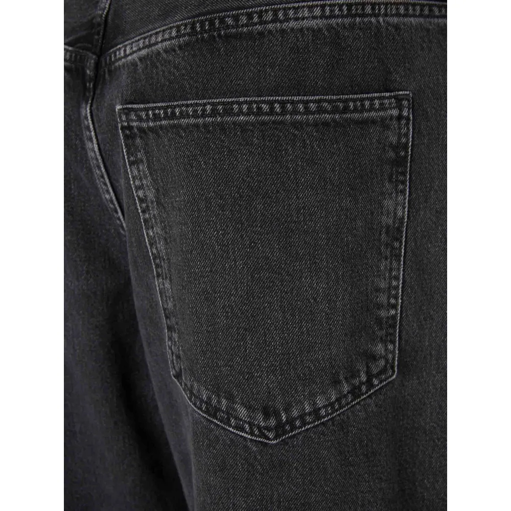 Fold-Over Wide-Leg Jeans