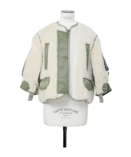 Faux Shearling X Nylon Twill Blouson