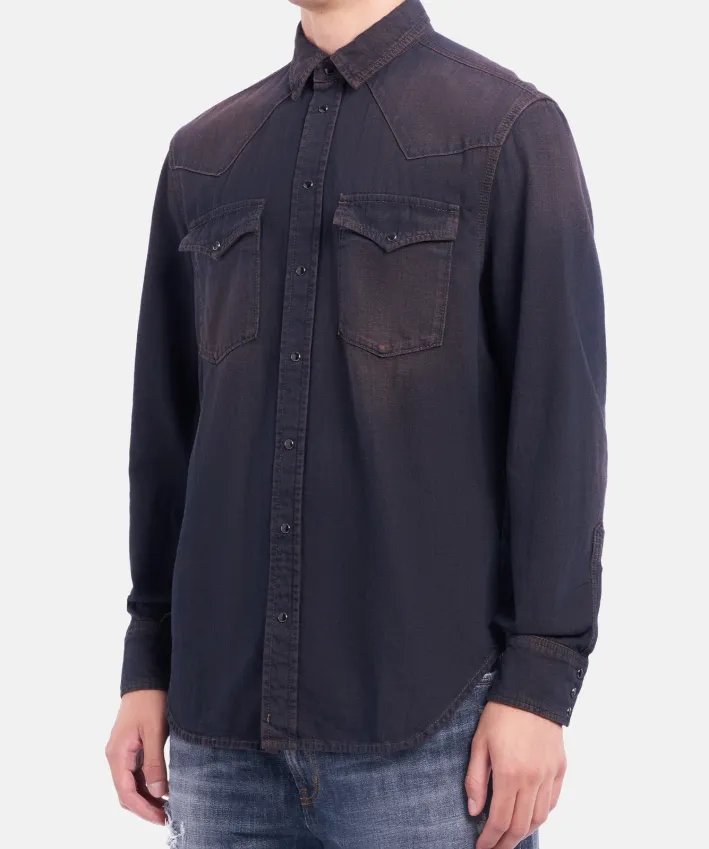 Denim Shirt With Chest Pockets