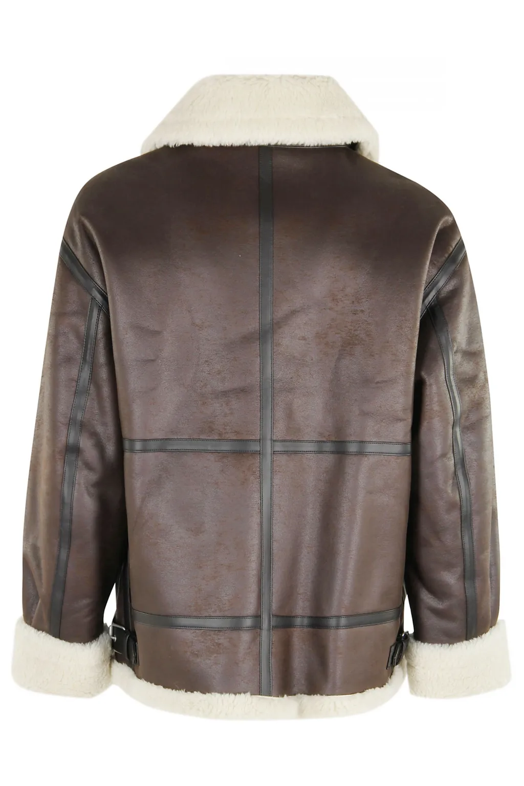 Loose Fit Line Shearling Jacket