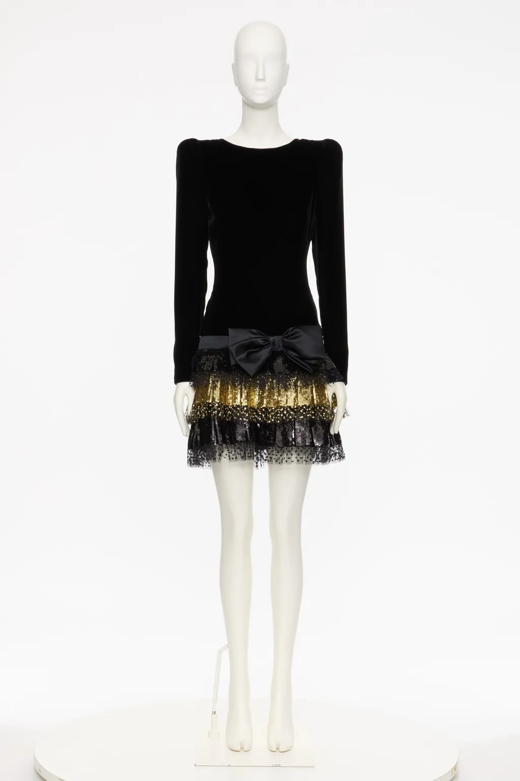Bow Detailed Embellished Dress