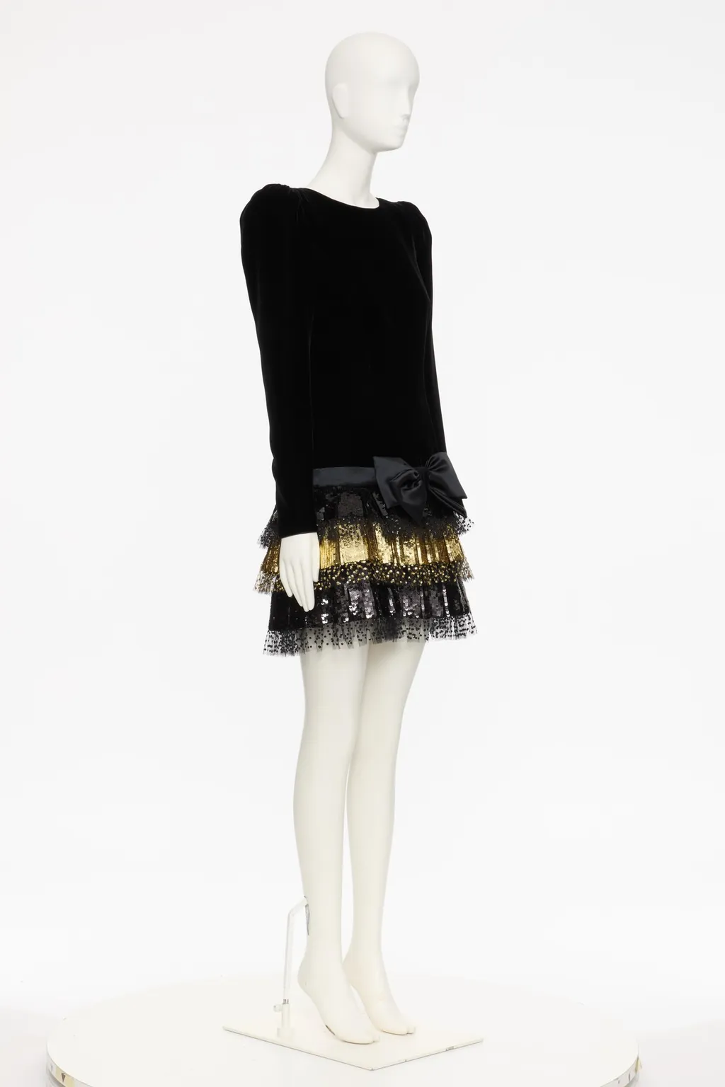 Bow Detailed Embellished Dress