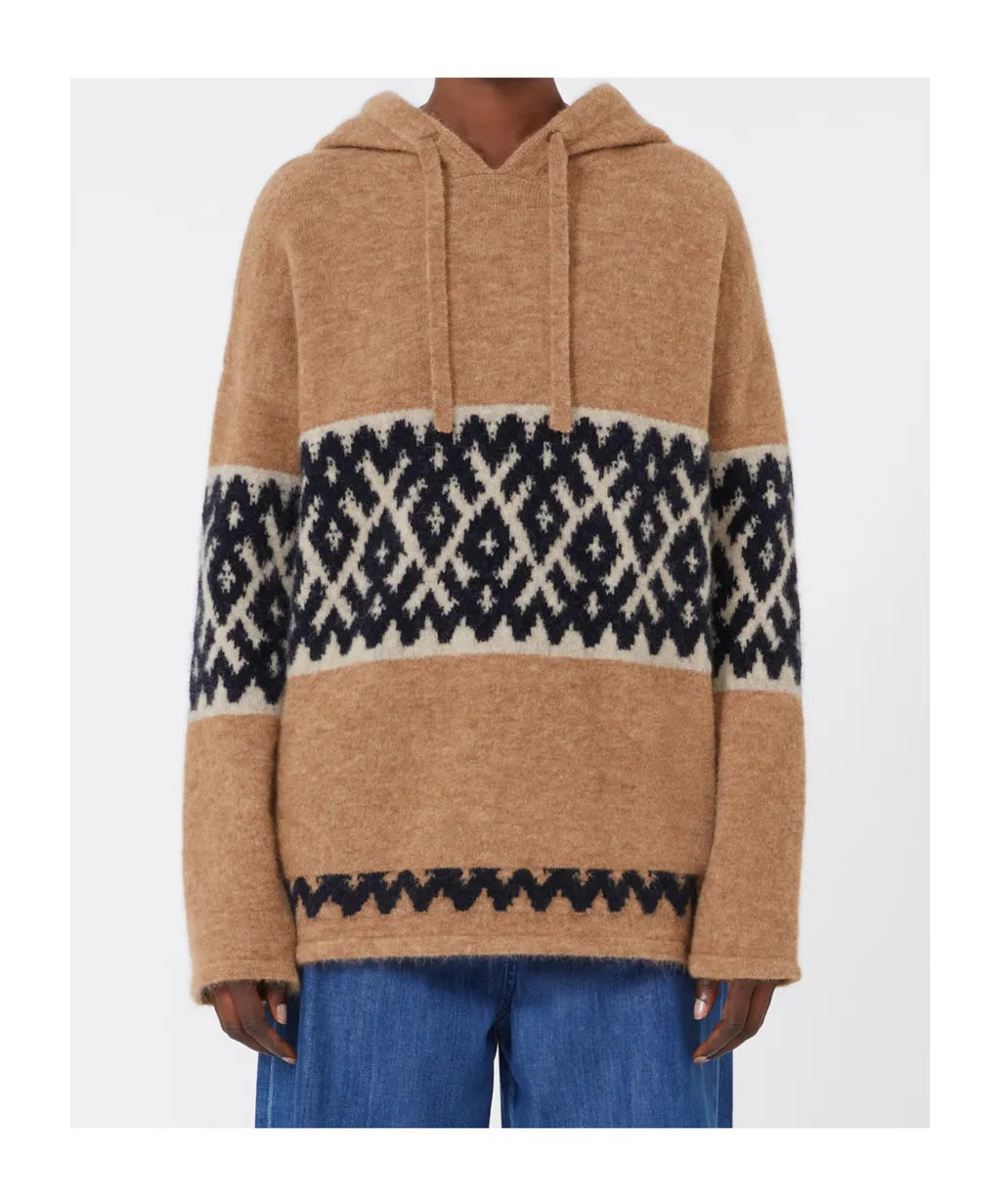 Drawstring Knitted Hoodie
