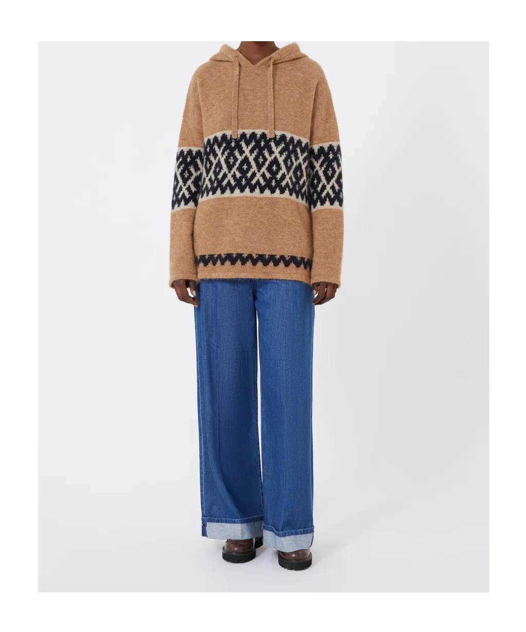 Drawstring Knitted Hoodie