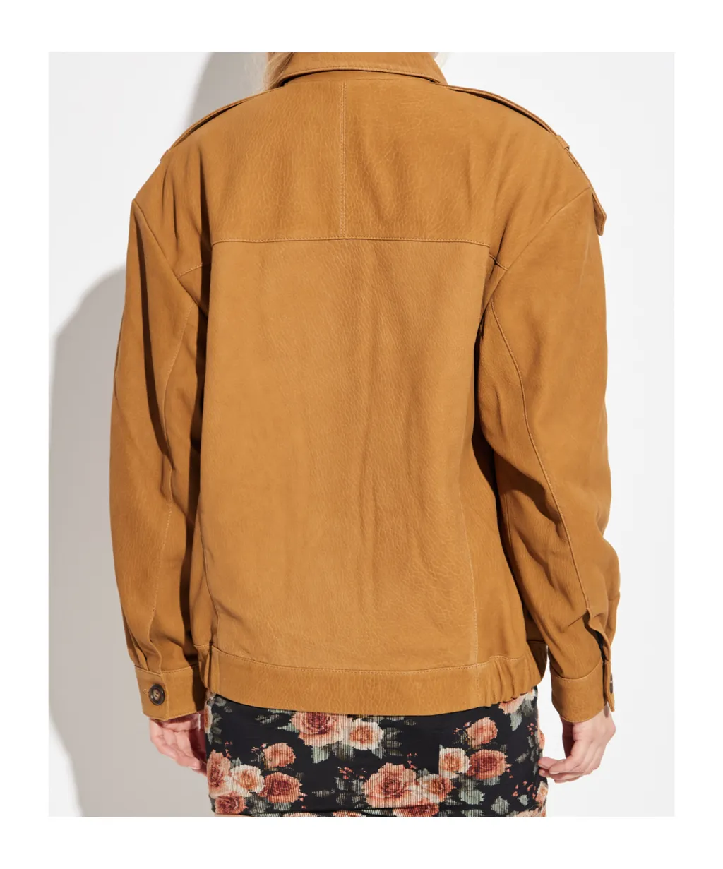 Button Suede Jacket
