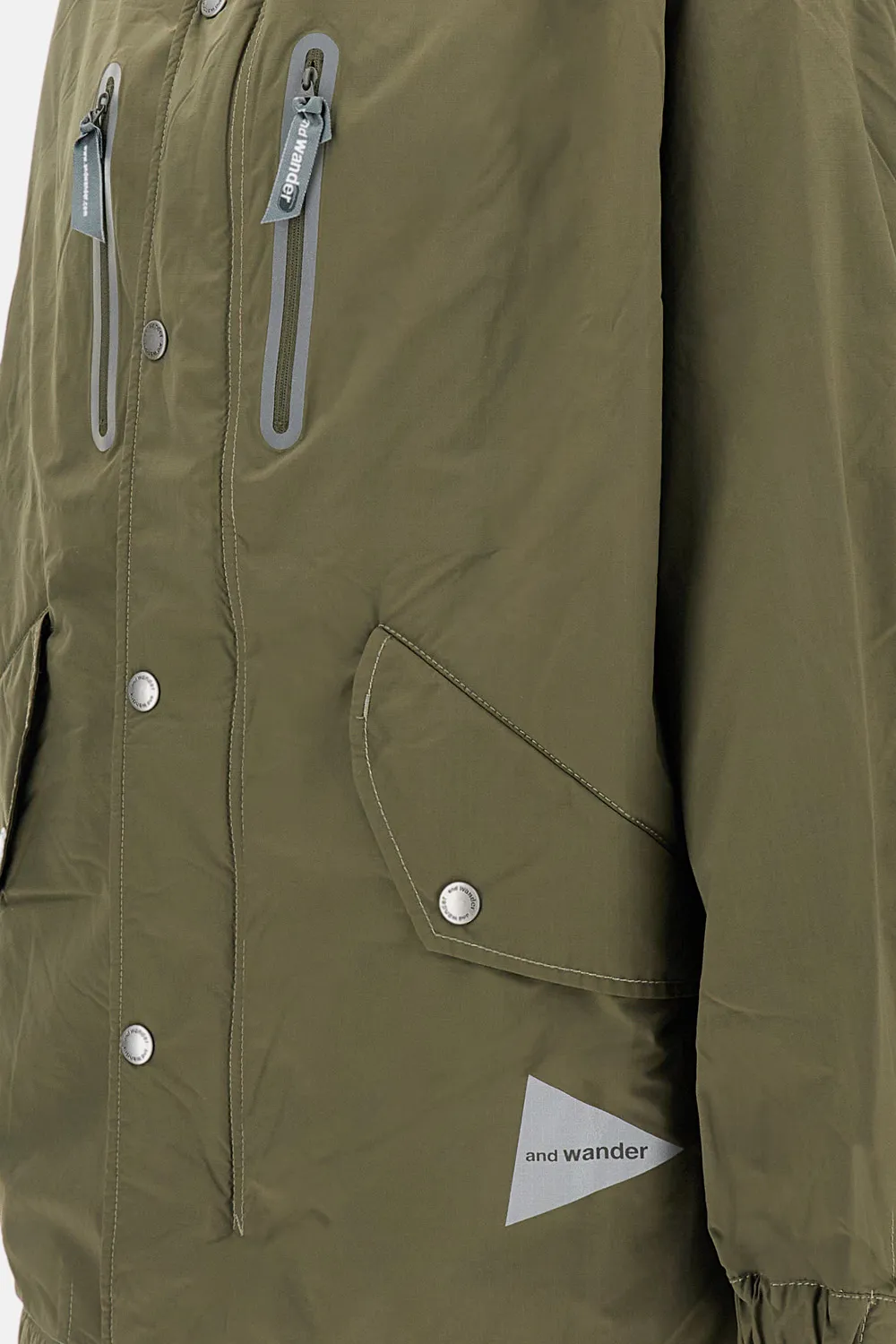 Reflective-Stitching Hooded Coat