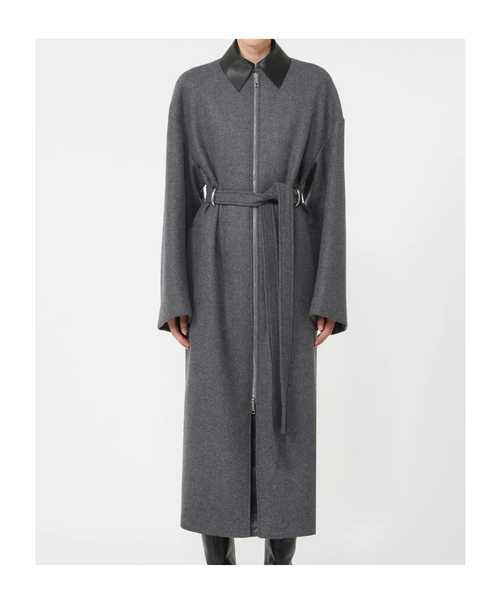 Zipped Belted Coat