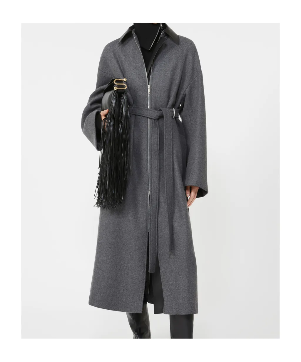 Zipped Belted Coat