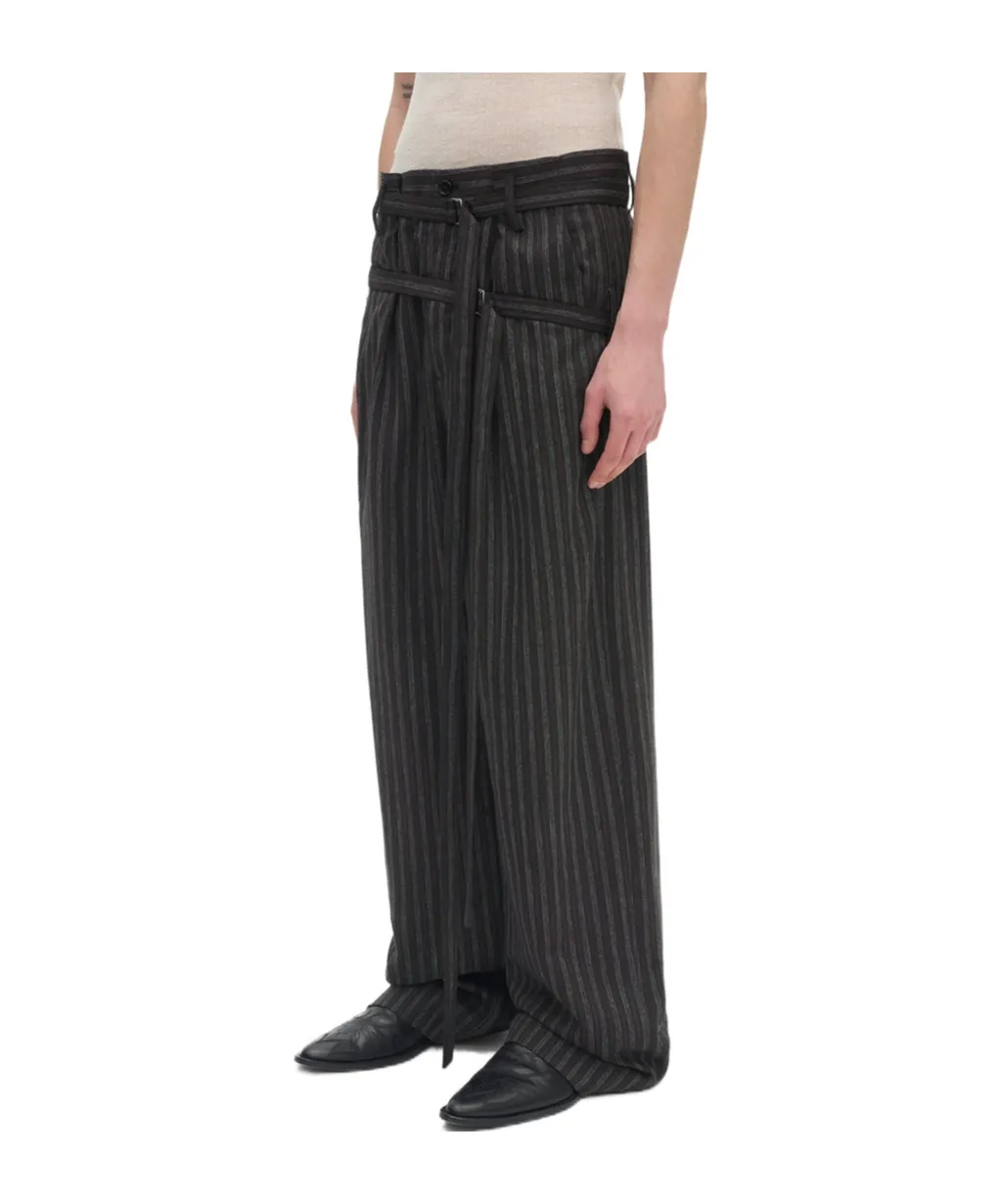 Woubrecht High Comfort Double Belted Trousers