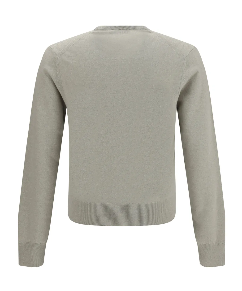 Crew-Neck Fine-Knit Sweater
