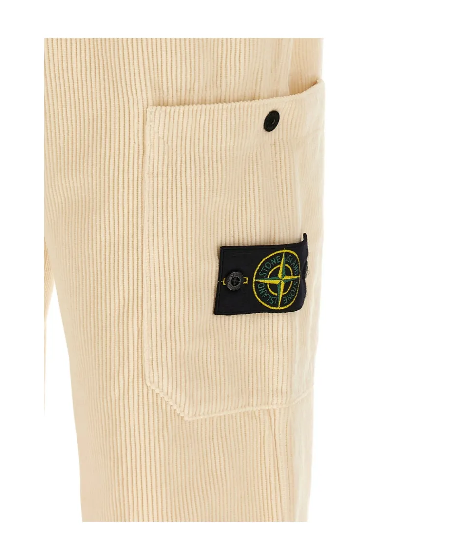 Logo Patch Corduroy Pants
