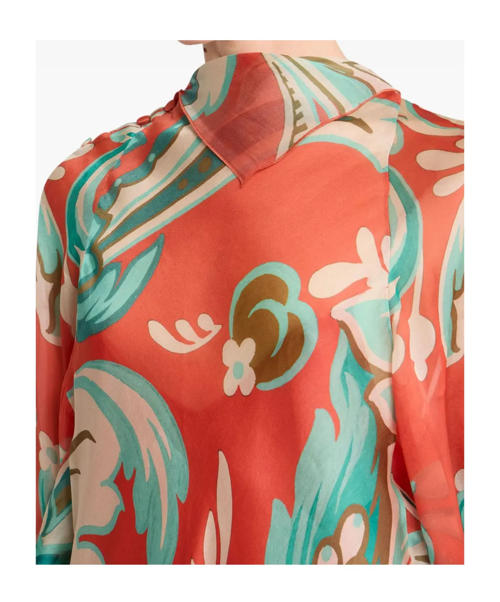 Silk Midi Dress With Drapes