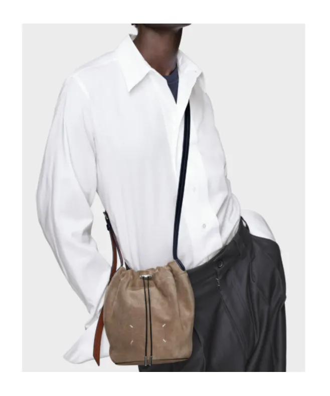 Drawstring Crossbody Bucket Bag