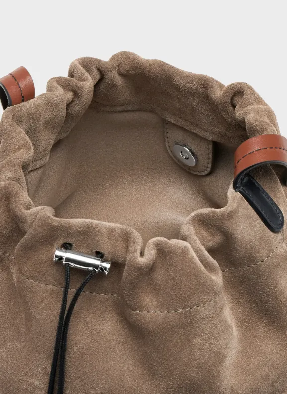 Drawstring Crossbody Bucket Bag