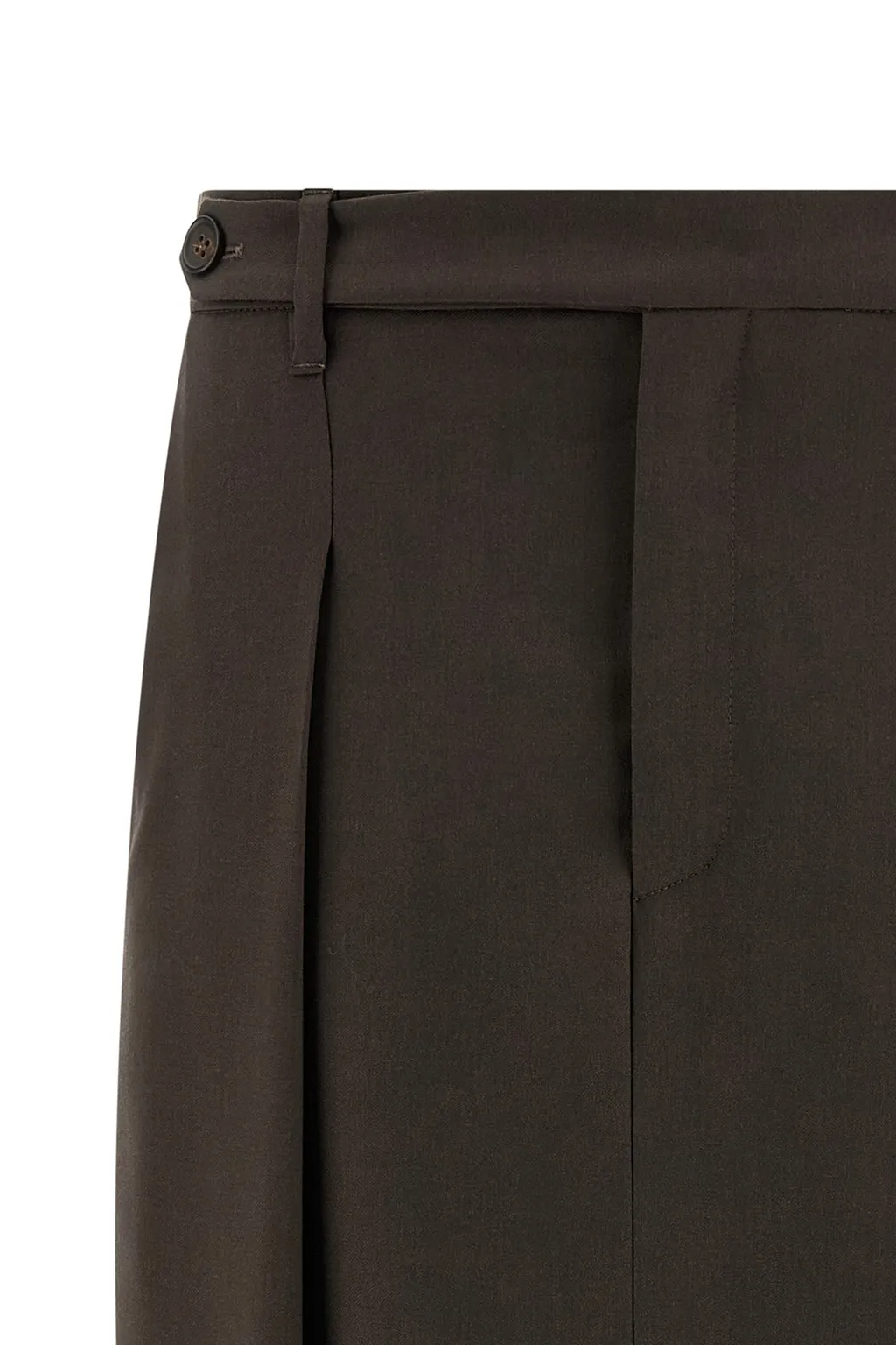 Curved Front-Split Midi Skirt