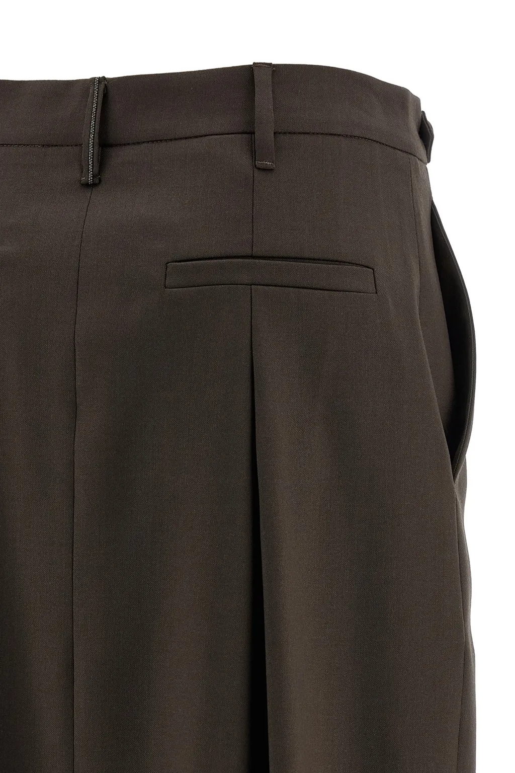 Curved Front-Split Midi Skirt