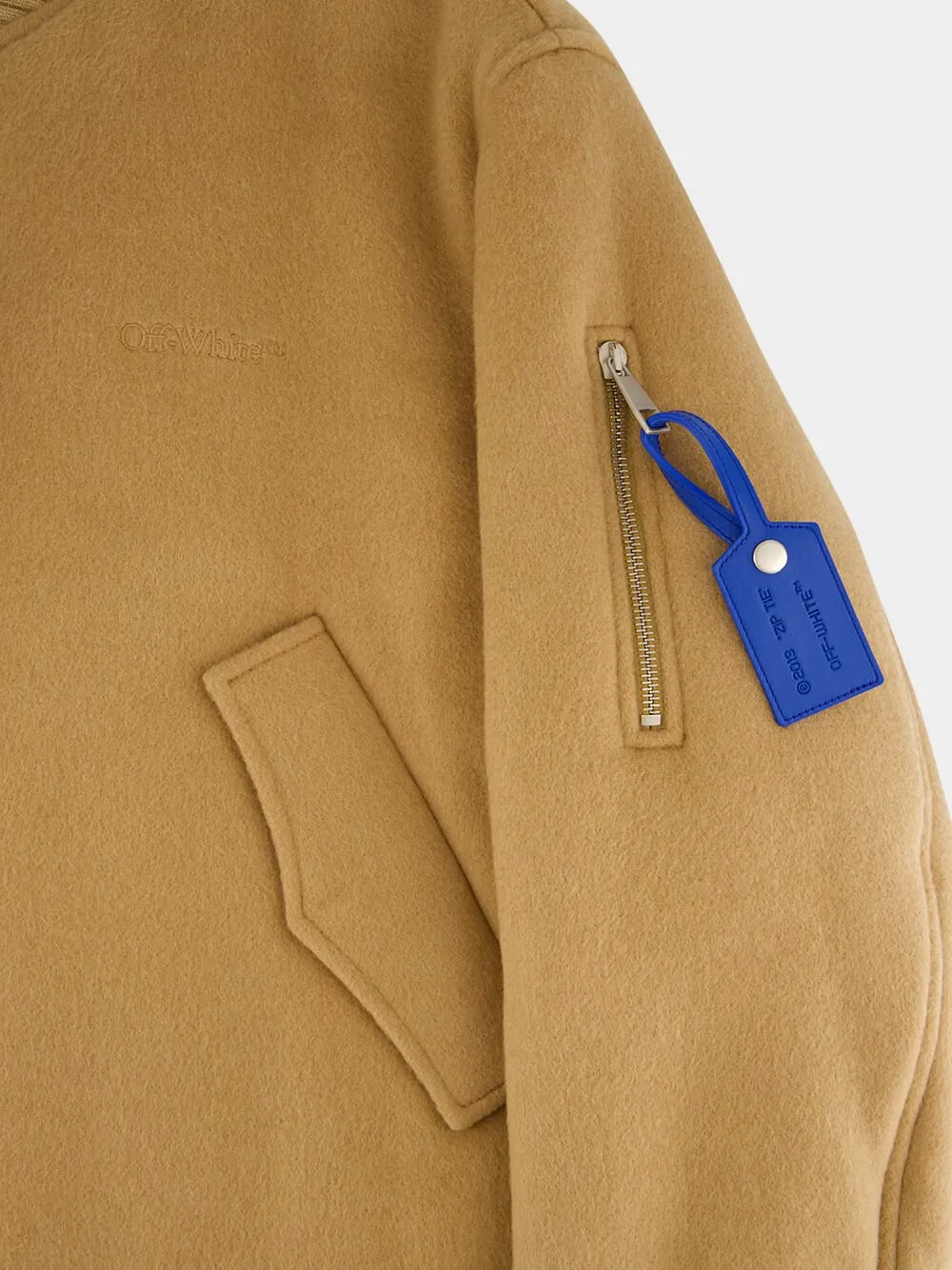 Logo Embroidered Zip-Up Jacket