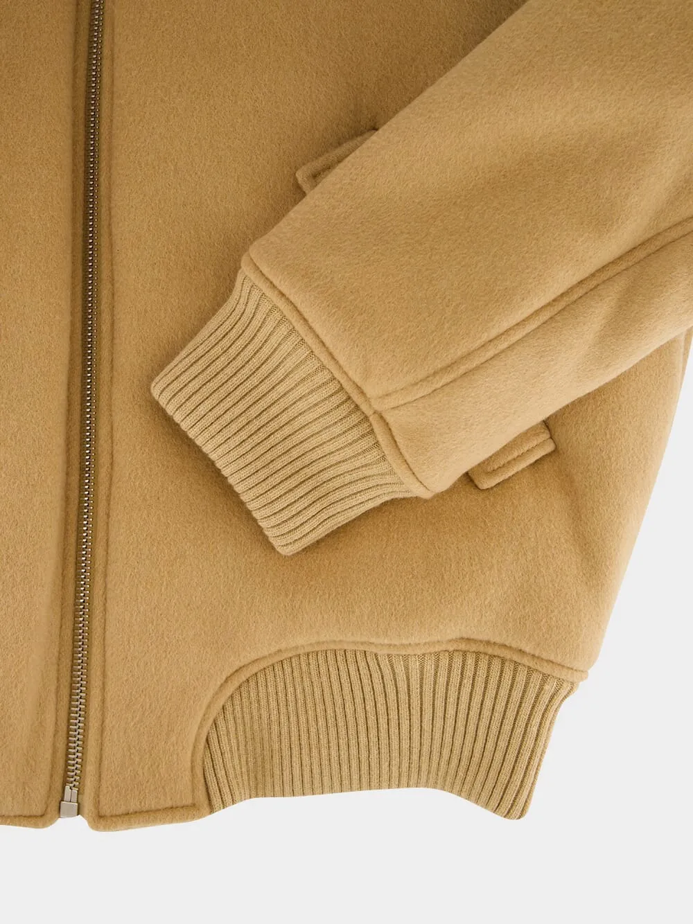 Logo Embroidered Zip-Up Jacket