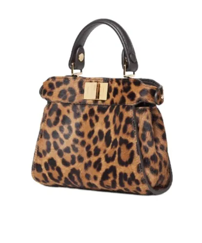 Nano Peekaboo Leopard Printed Tote Bag