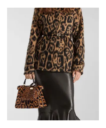 Nano Peekaboo Leopard Printed Tote Bag