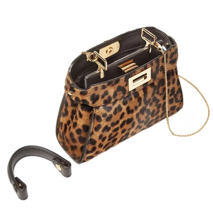 Nano Peekaboo Leopard Printed Tote Bag