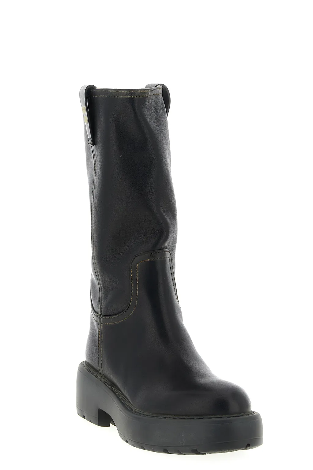 Round-Toe Slip-On Boots